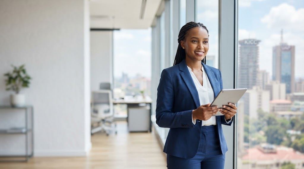 A recruiter at work in a modern office