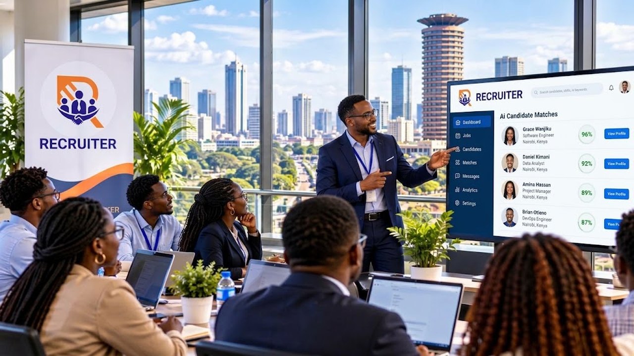 Recruiters and employers working together around a candidate dashboard